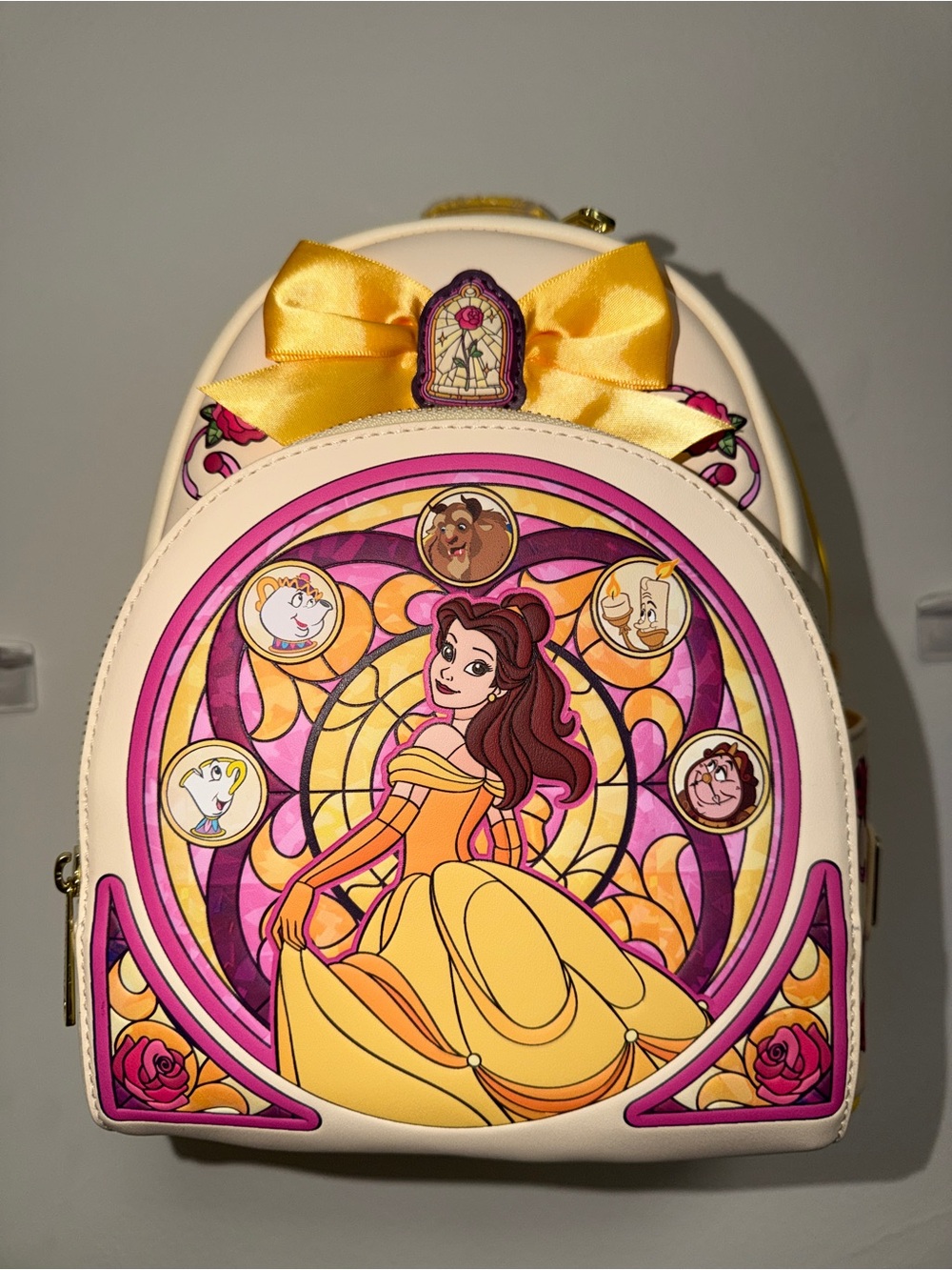 Disney Beauty and the Beast Belle Stained Glass Mini Backpack